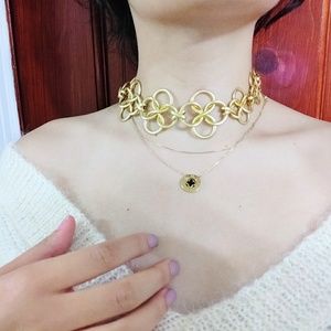 Stella & Dot Jewelry - Golden Circular Long Chain Necklace Stella & Dot Jewelry - Golden Circular Long Chain Necklace